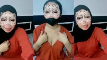 Nona Ibu Muda Jilbab Malu Buka Belahan Tete Gede
