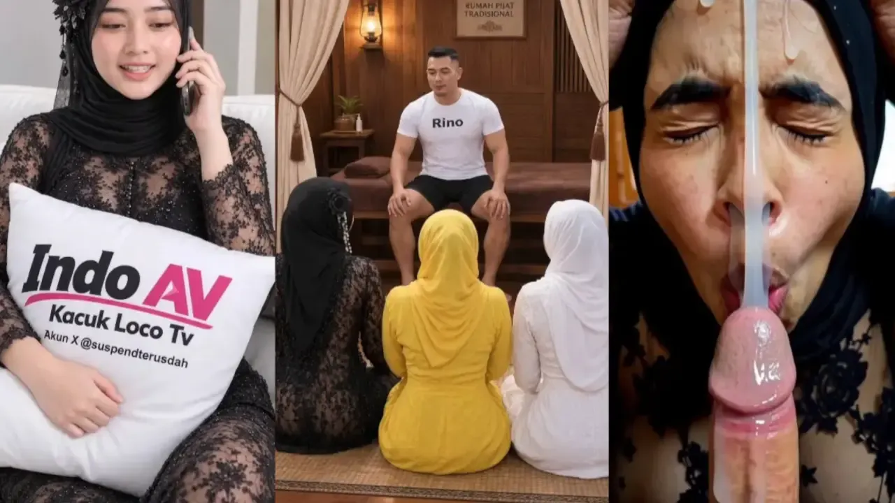 Arum Hijab Hitam Semok vs Rino Badak - Habis Dimasukin Sampe Desah Ngosngosan